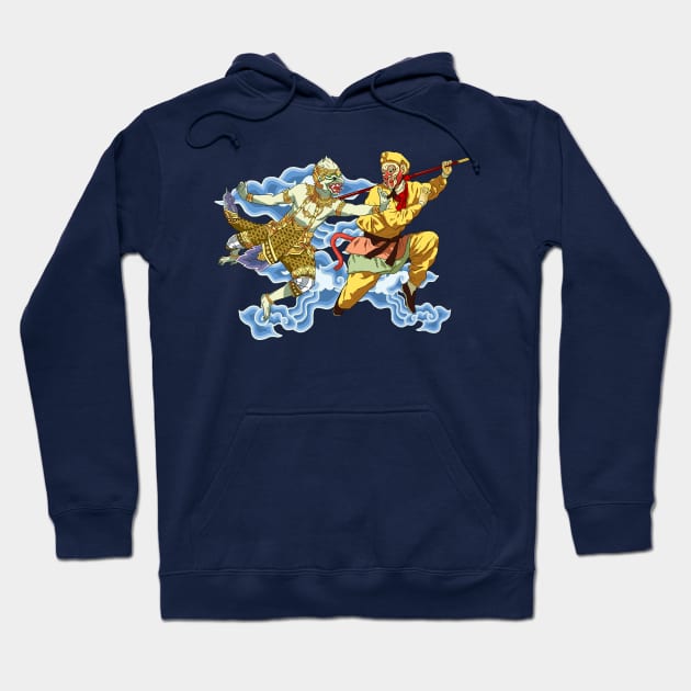 Eastern Mythological Primates Hoodie by Zid